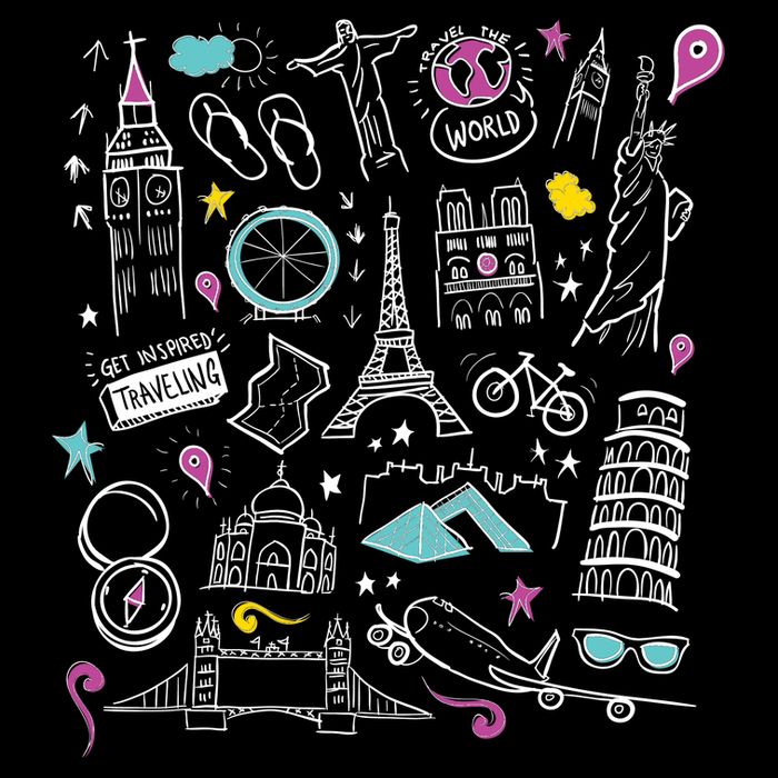 Travel The World Cute Toddler Fine Jersey T-Shirt