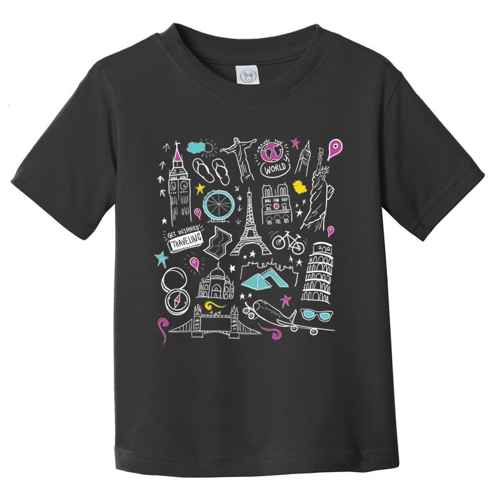 Travel The World Cute Toddler T-Shirt