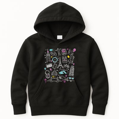 Travel The World Cute Kids Hoodie