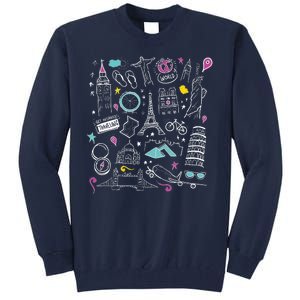 Travel The World Cute Tall Sweatshirt