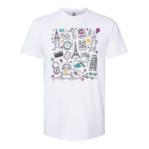 Travel The World Cute Softstyle CVC T-Shirt