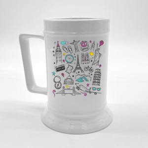 Travel The World Cute Beer Stein