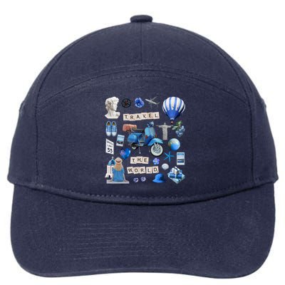 Travel The World Tourist 7-Panel Snapback Hat