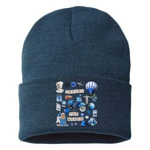 Travel The World Tourist Sustainable Knit Beanie