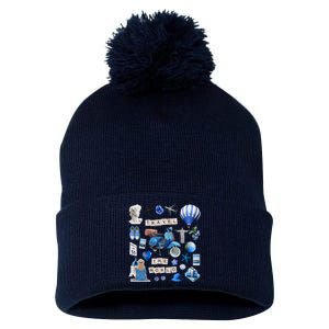 Travel The World Tourist Pom Pom 12in Knit Beanie