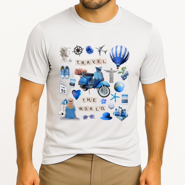 Travel The World Tourist Cooling Performance Crew T-Shirt