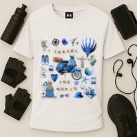 Travel The World Tourist Cooling Performance Crew T-Shirt