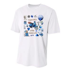 Travel The World Tourist Youth Performance Sprint T-Shirt