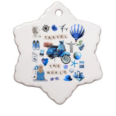 Travel The World Tourist Ceramic Star Ornament