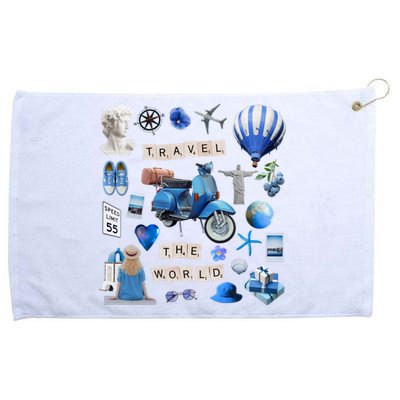 Travel The World Tourist Grommeted Golf Towel