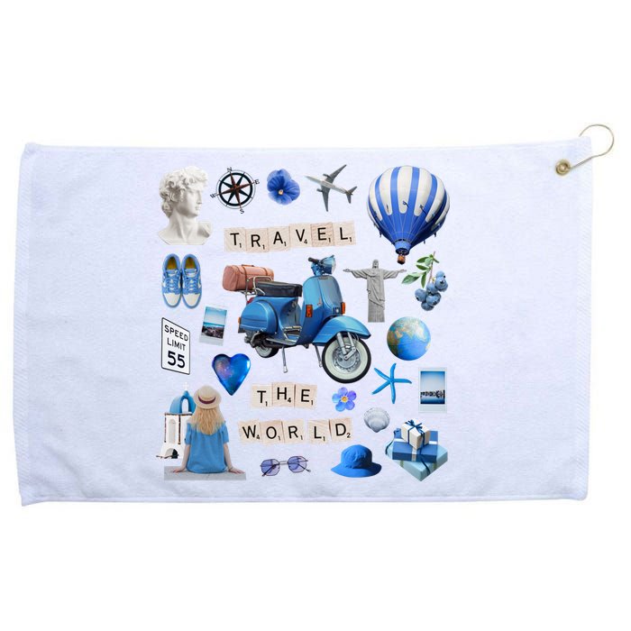 Travel The World Tourist Grommeted Golf Towel