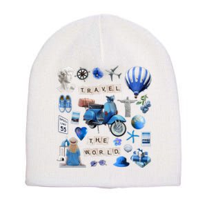 Travel The World Tourist Short Acrylic Beanie