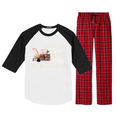 Tea Read Books Fight For Social Justice Gift Raglan Sleeve Pajama Set