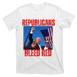 Trump Republicans Bleed Red 2024 Assignation Attempt T-Shirt