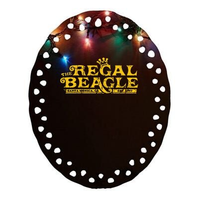 The Regal Beagle Funny Beagle Ceramic Oval Ornament