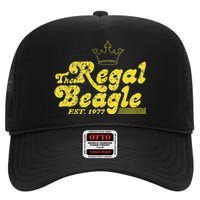 The Regal Beagle Vintage Classic 70s Lettering Design High Crown Mesh Back Trucker Hat