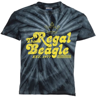 The Regal Beagle Vintage Classic 70s Lettering Design Kids Tie-Dye T-Shirt