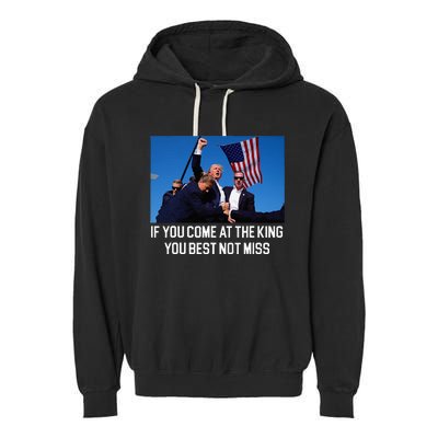 Trump Rally Best Not Miss Trump 2024 Garment-Dyed Fleece Hoodie