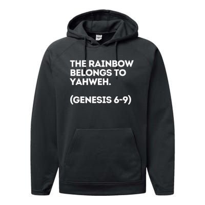 The Rainbow Belongs to Yahweh! Performance Fleece Hoodie