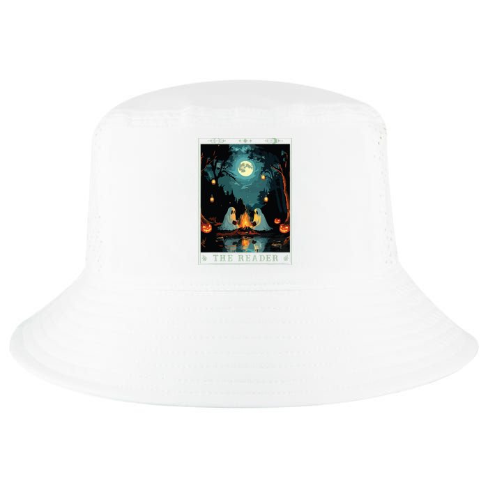 The Reader Bookish Cute Spooky Ghost Reading Book Tarot Card Cool Comfort Performance Bucket Hat