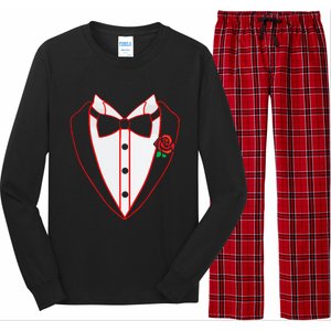 Tuxedo Red Bow Tie Costume Valentine's Day Gifts Long Sleeve Pajama Set