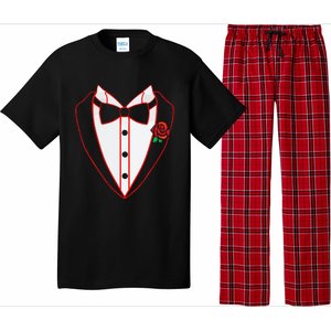 Tuxedo Red Bow Tie Costume Valentine's Day Gifts Pajama Set