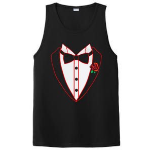 Tuxedo Red Bow Tie Costume Valentine's Day Gifts PosiCharge Competitor Tank