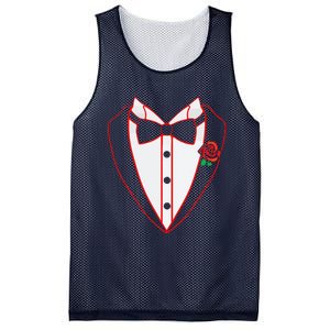 Tuxedo Red Bow Tie Costume Valentine's Day Gifts Mesh Reversible Basketball Jersey Tank