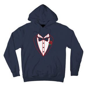 Tuxedo Red Bow Tie Costume Valentine's Day Gifts Tall Hoodie