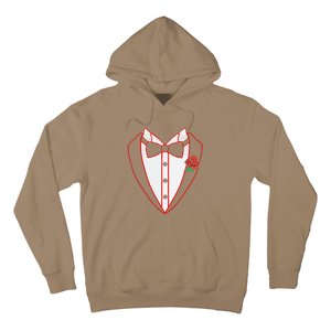 Tuxedo Red Bow Tie Costume Valentine's Day Gifts Hoodie