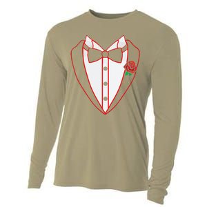 Tuxedo Red Bow Tie Costume Valentine's Day Gifts Cooling Performance Long Sleeve Crew