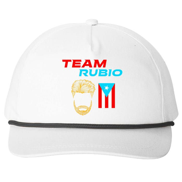 Team Rubio Baseball Puerto Rico Beisbol Los Nuestros Pride Snapback Five-Panel Rope Hat