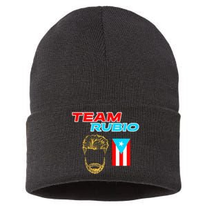 Team Rubio Baseball Puerto Rico Beisbol Los Nuestros Pride Sustainable Knit Beanie