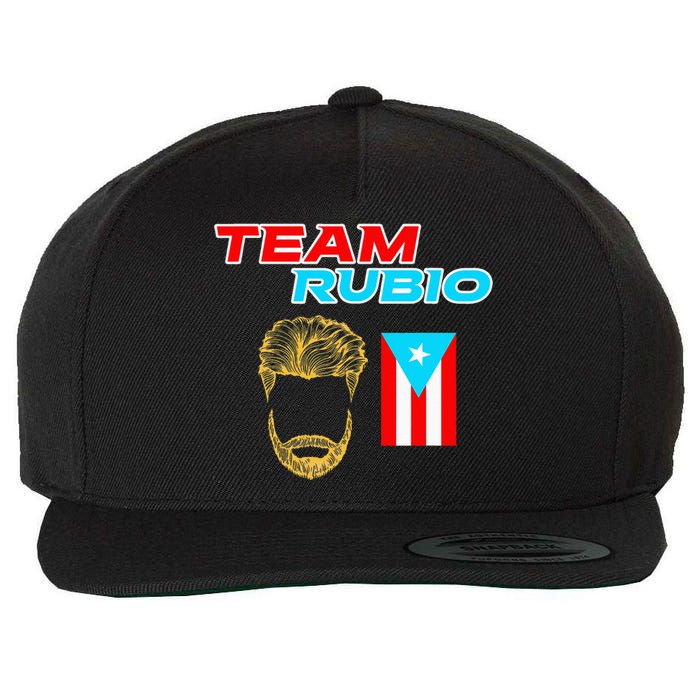 Team Rubio Baseball Puerto Rico Beisbol Los Nuestros Pride Wool Snapback Cap