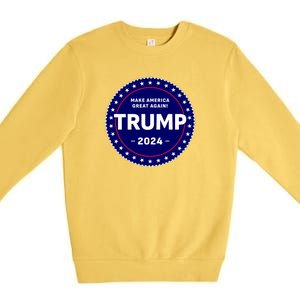 Trumps Reelection Badge 2024 Premium Crewneck Sweatshirt