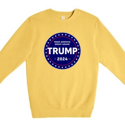 Trumps Reelection Badge 2024 Premium Crewneck Sweatshirt