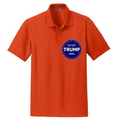 Trumps Reelection Badge 2024 Dry Zone Grid Polo