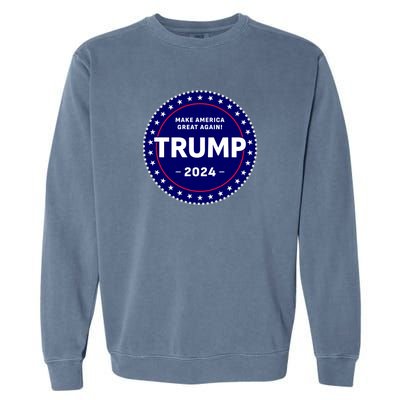 Trumps Reelection Badge 2024 Garment-Dyed Sweatshirt