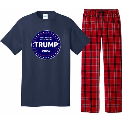 Trumps Reelection Badge 2024 Pajama Set