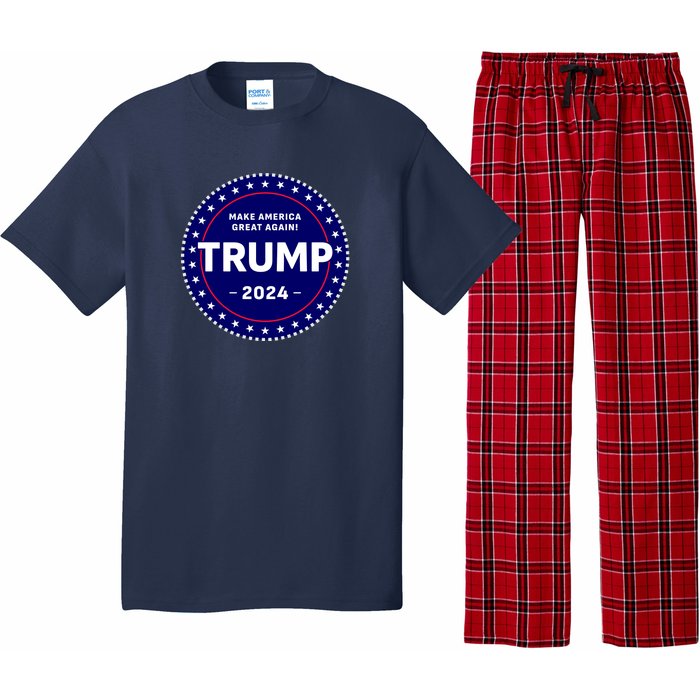 Trumps Reelection Badge 2024 Pajama Set