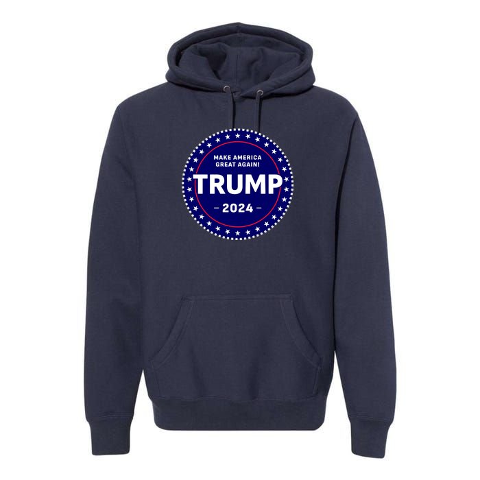 Trumps Reelection Badge 2024 Premium Hoodie