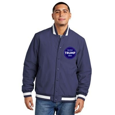 Trumps Reelection Badge 2024 Insulated Varsity Jacket