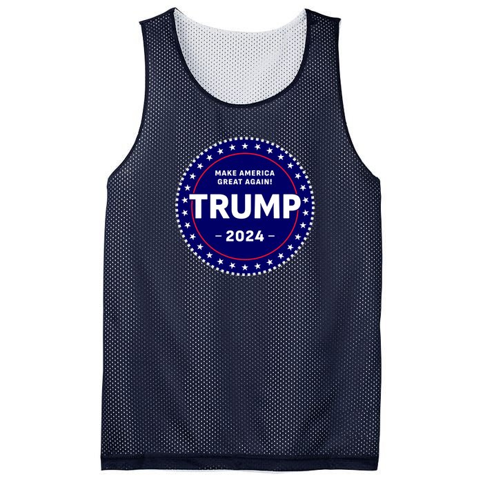 Trumps Reelection Badge 2024 Mesh Reversible Basketball Jersey Tank