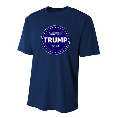 Trumps Reelection Badge 2024 Performance Sprint T-Shirt