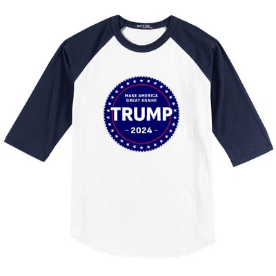 Trumps Reelection Badge 2024 Baseball Sleeve Shirt