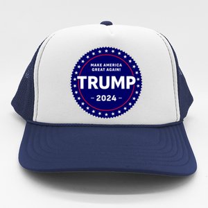 Trumps Reelection Badge 2024 Trucker Hat