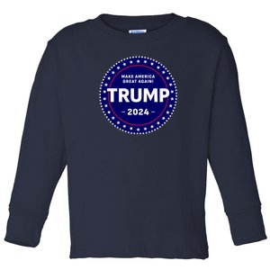 Trumps Reelection Badge 2024 Toddler Long Sleeve Shirt