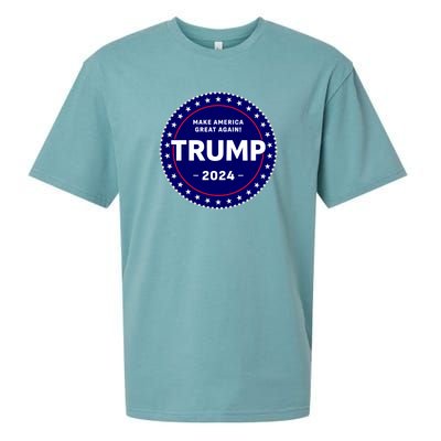 Trumps Reelection Badge 2024 Sueded Cloud Jersey T-Shirt