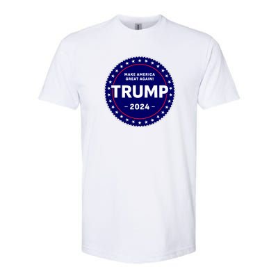 Trumps Reelection Badge 2024 Softstyle® CVC T-Shirt