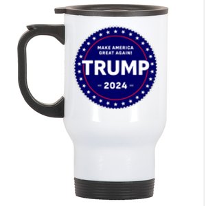 Trumps Reelection Badge 2024 Stainless Steel Travel Mug